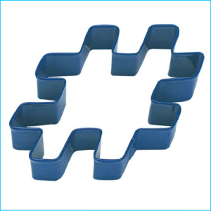 Cookie Cutter Hashtag 4" Blue
