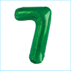 Foil 86cm Green Emerald Number 7
