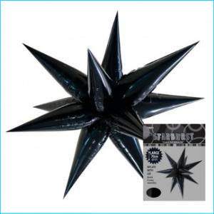 Foil Airfill Starburst Black 70cm