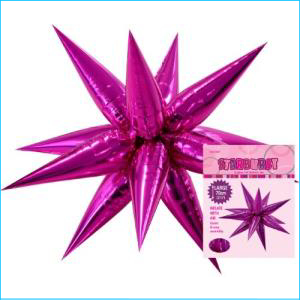 Foil Airfill Starburst Pink 70cm