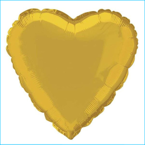 Foil 45cm Heart Metallic Gold