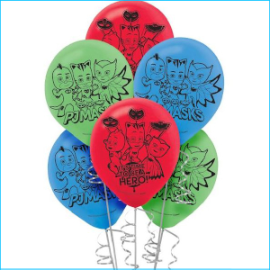 Latex Balloon Pack 6 PJ Masks 30cm