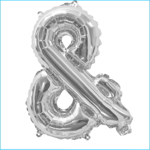 Airfill Symbol Silver Ampersand Foil Art