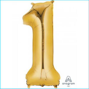 Foil 86cm Gold Number 1