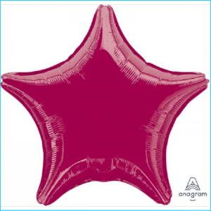 Foil 45cm Star Metallic Deep Red