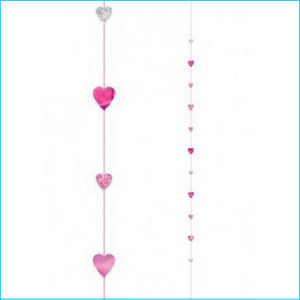 Balloon Fun String Heart Pink Pack 1