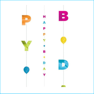 Balloon Fun String Bright Happy Bday