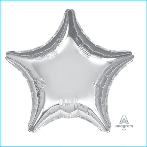 Foil 45cm Star Metallic Silver