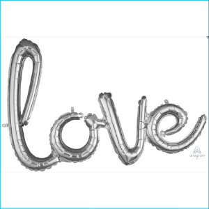 Airfill Phrase Love Silver 78cm