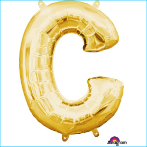 Airfill Letter C Gold Foil 40cm