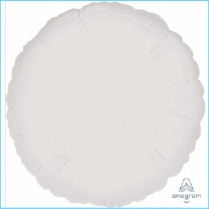 Foil 45cm Circle Metallic White