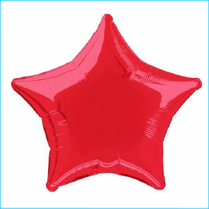 Foil 45cm Star Metallic Red