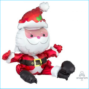 Foil Airfill Sitting Santa 54cm