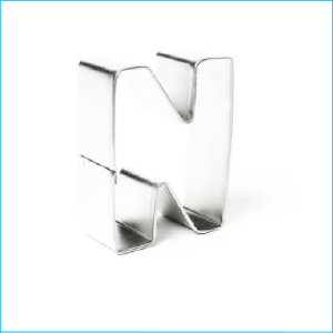 Cookie Cutter Alphabet Letter N 3"