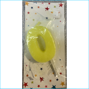 Candle Yellow Mini Number 0