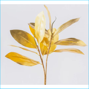Spray Magnolia Leaf Gold 72cm