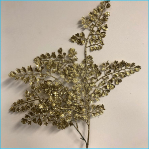 Spray Maidenhair Gold Glitter 65cm