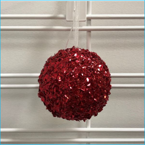 Glitter Ball Red 80mm XX9079RD