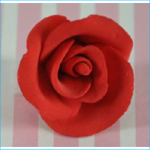 Sugar Flower Red Rose Mini No Leaves