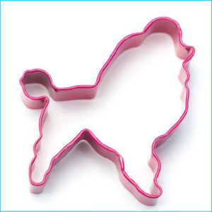 Cookie Cutter Poodle 4" Pink
