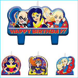 Candle DC Girls Superhero Set of 4