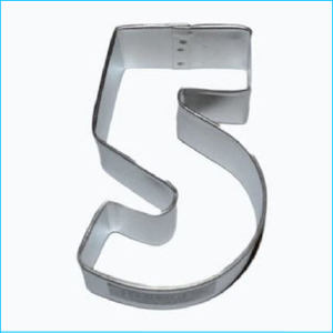 Cookie Cutter Number 5 3"