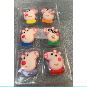 Sugar Figurine Peppa Pig Pk 6