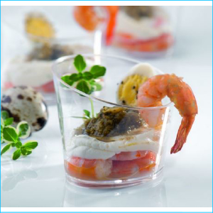 Catering Dessert Cup Slanted 120ml Pk 10