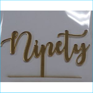 Cake Topper Ninety Gold