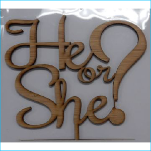 Cake Topper He or She? Bamboo