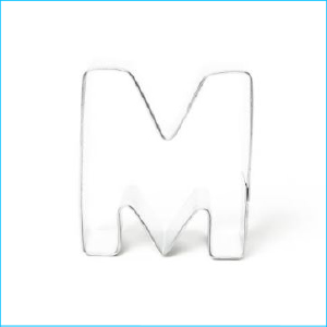 Cookie Cutter Alphabet Letter M 3"