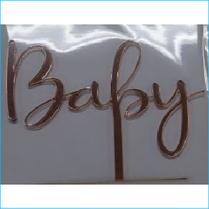 Cake Topper Baby Rose Gold