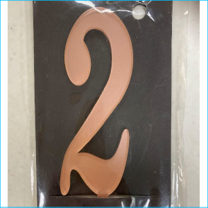 Cake Topper Mini Rose Gold Number 2