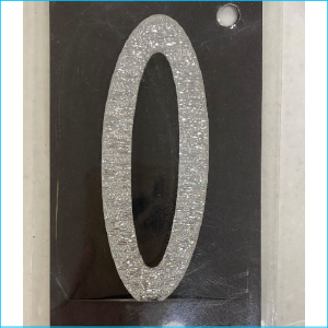 Cake Topper Mini Silver Number 0