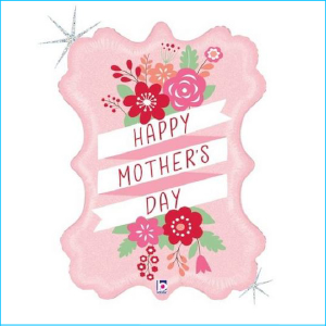 Foil Happy Mother's Day Pink Floral 86cm