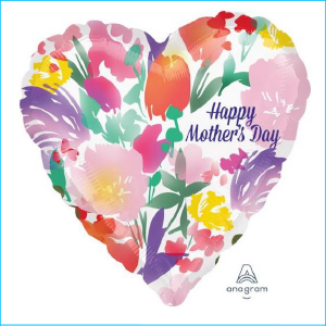 Foil Happy Mother's Day Heart Floral 71c