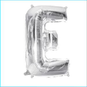 Foil 86cm Silver Letter E Meteor