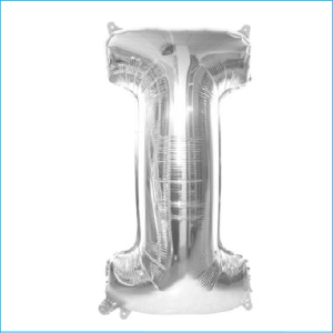 Foil 86cm Silver Letter I Meteor