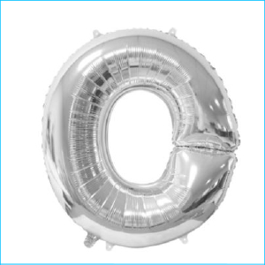 Foil 86cm Silver Letter O Meteor