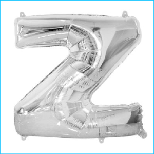 Foil 86cm Silver Letter Z Meteor