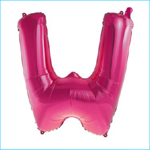 Foil 86cm Pink Letter W