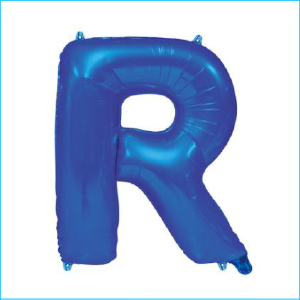 Foil 86cm Blue Letter R