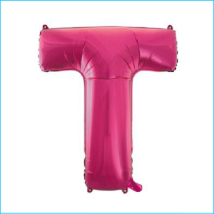 Foil 86cm Pink Letter T