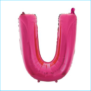 Foil 86cm Pink Letter U