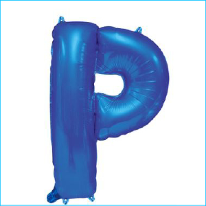 Foil 86cm Blue Letter P