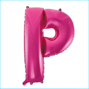 Foil 86cm Pink Letter P