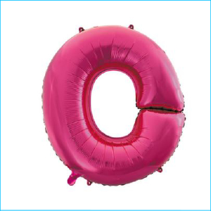 Foil 86cm Pink Letter O