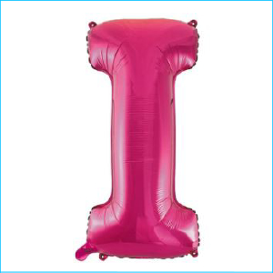 Foil 86cm Pink Letter I
