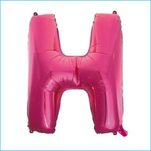 Foil 86cm Pink Letter H