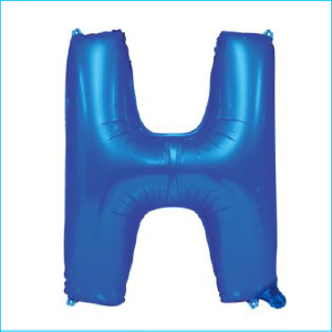 Foil 86cm Blue Letter H